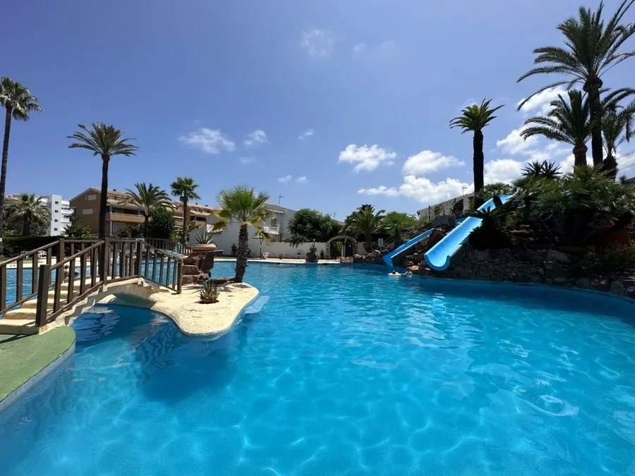 Pool with slide