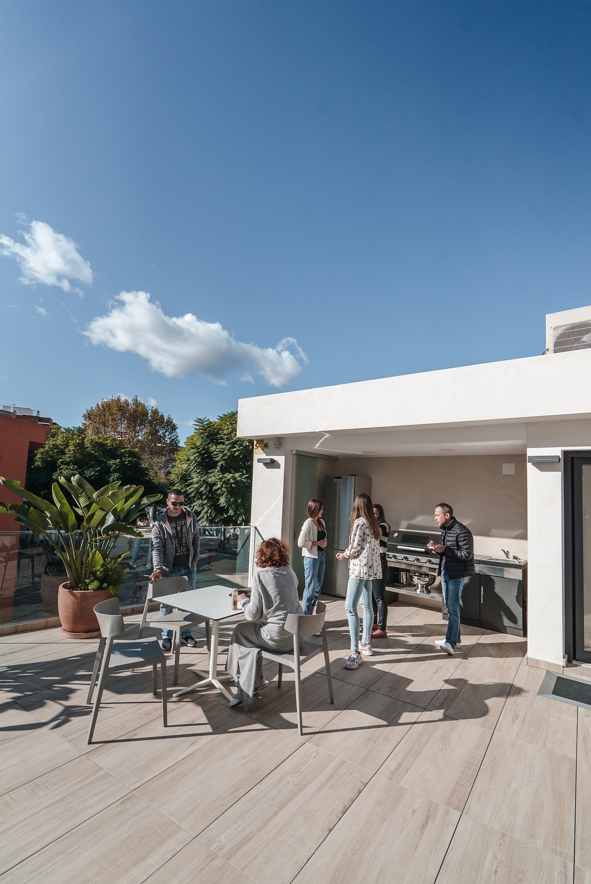 The terrace