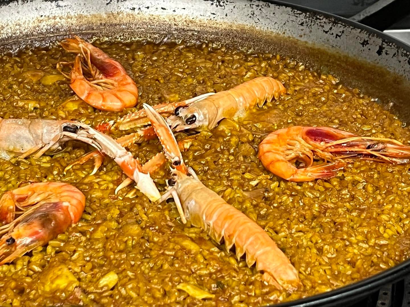 Riz aux langoustines et aux crevettes