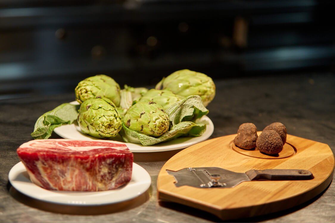 Artichauts et truffe noire