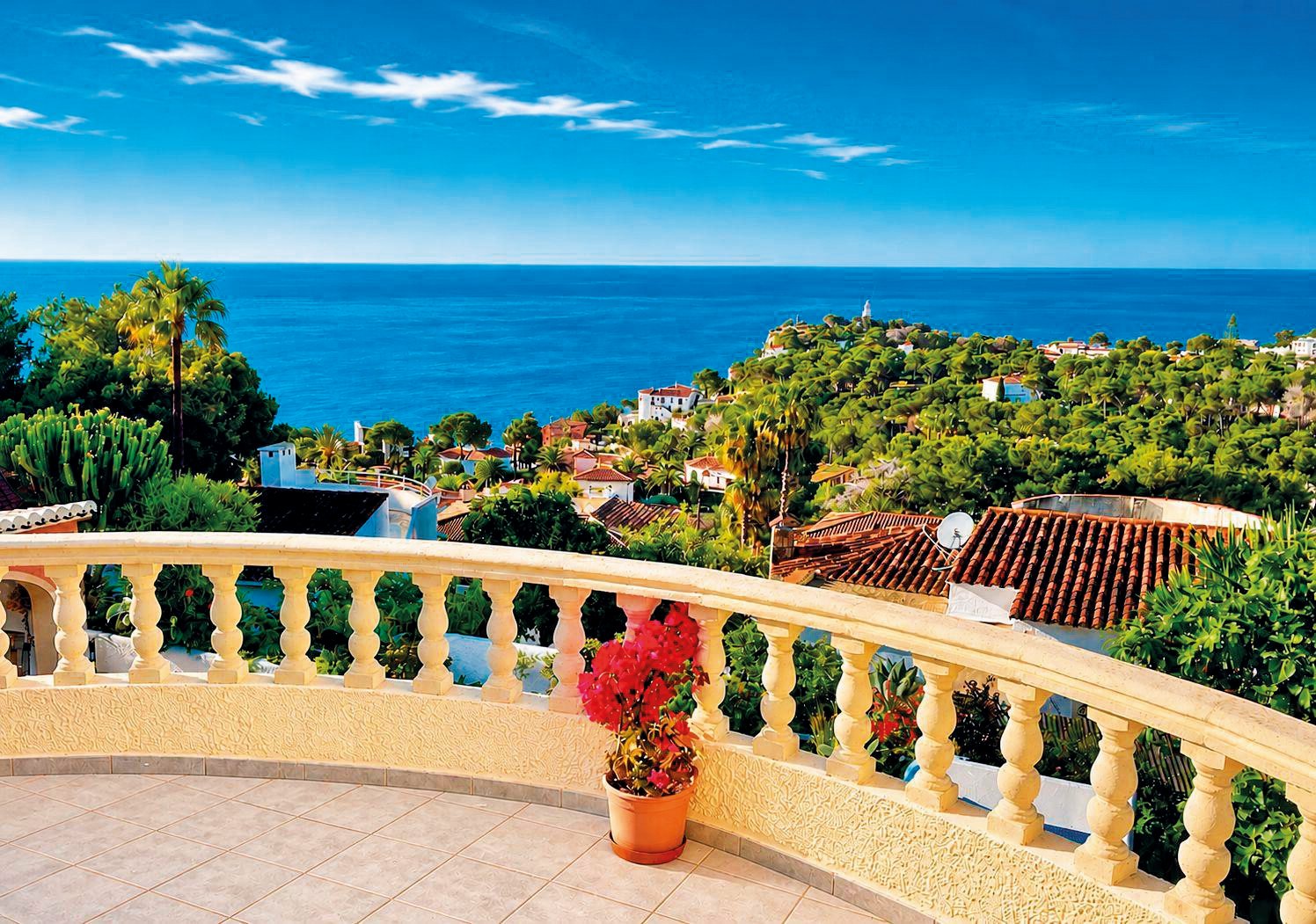 Meerblick von der Terrasse einer Villa in Jávea
