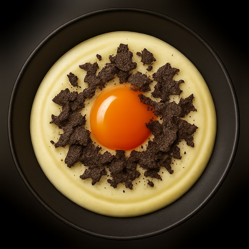 Jaune, truffe et mousseline
