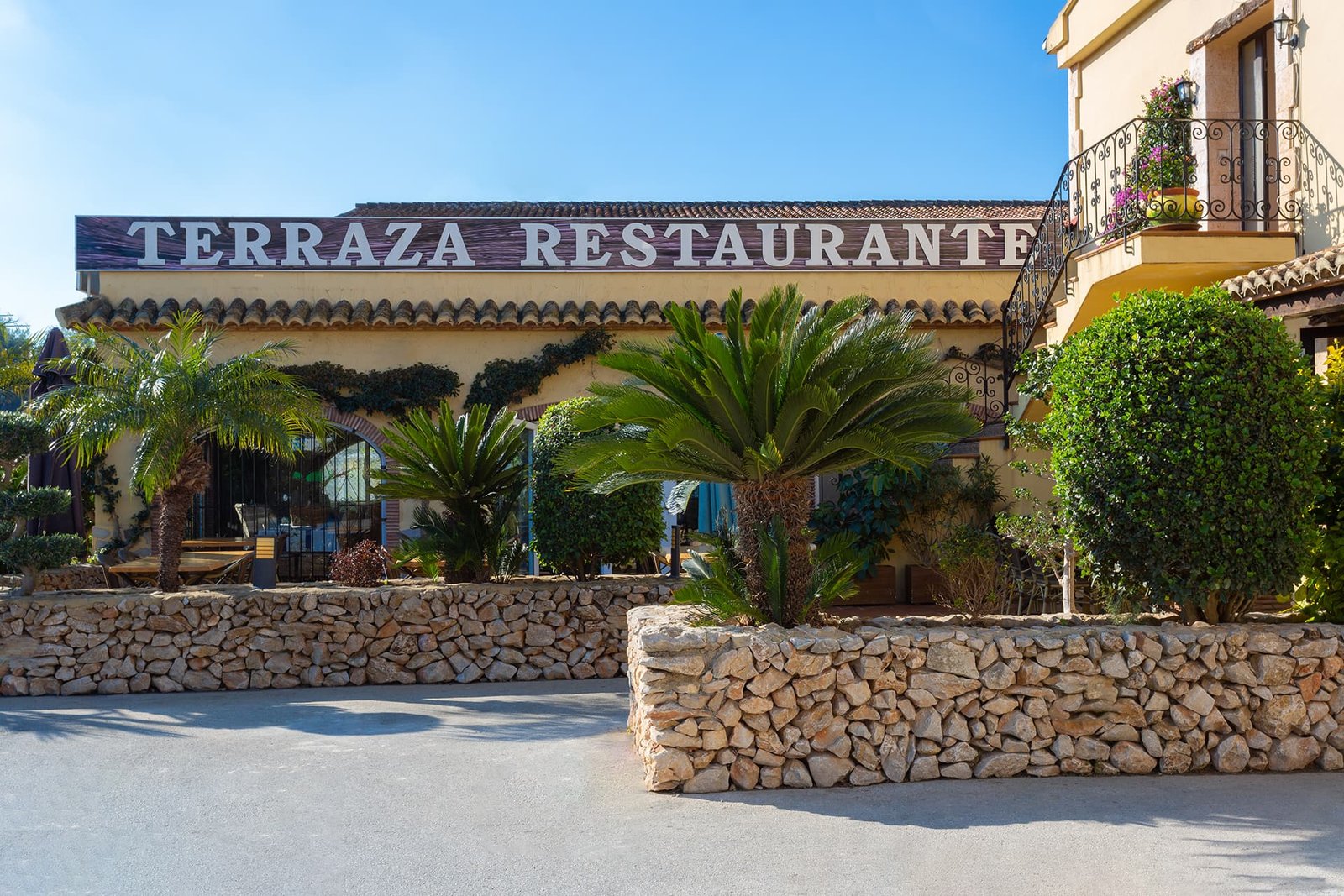 The restaurant terrace