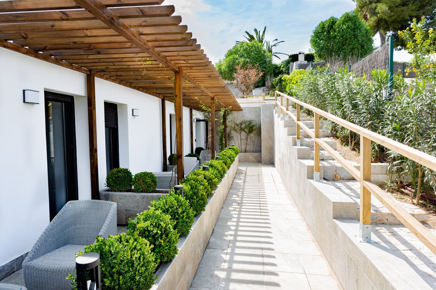 Les terrasses des chambres