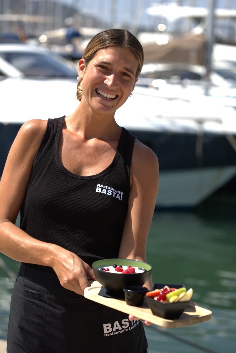 Service in front of the boats
