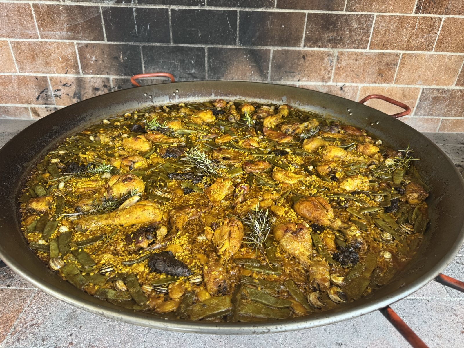 Paella op het landgoed