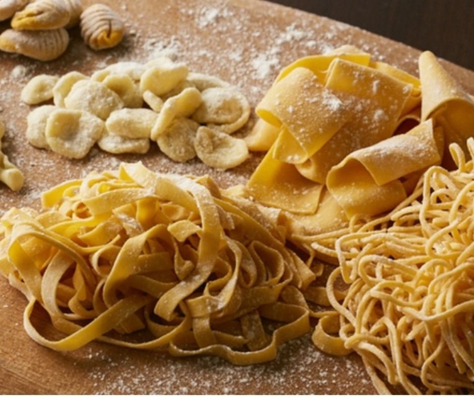 Pâtes fraîches maison : tagliatelle, pappardelle, gnocchi et spaghetti